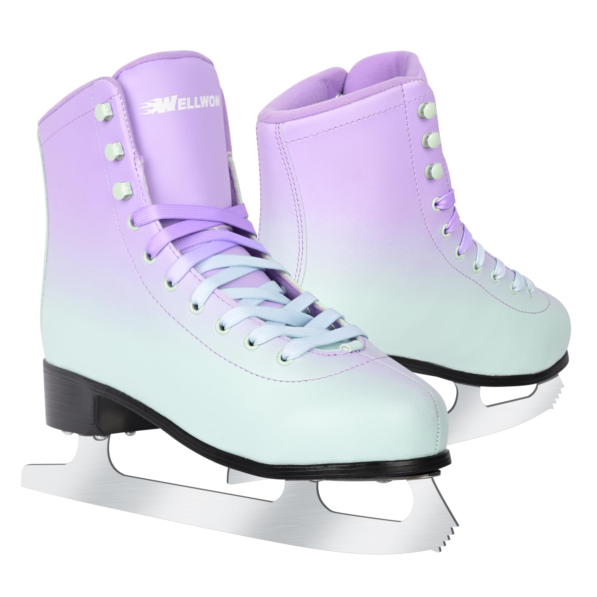 Figure Ice Skates for Women Girls and Boys, Lace-Up Adult Figure Skate Ice Hockey Skates for Outdoor and Skating Rink, Figure Ice Skate Shoes Size 5 6 7 8 9 10 11 and Youth 2Y 3Y