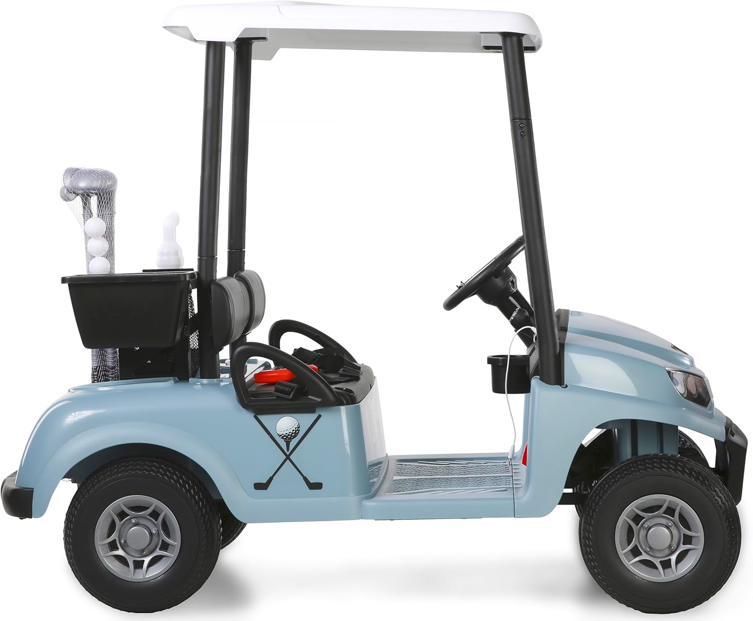 Dynacraft 24V Unisex Kids Golf Cart, 2- Seater Ride-On with Play Accessories and Parent Remote Control, Perfect for Toddlers and Kids Aged 3 Years and Above, Safe and Fun