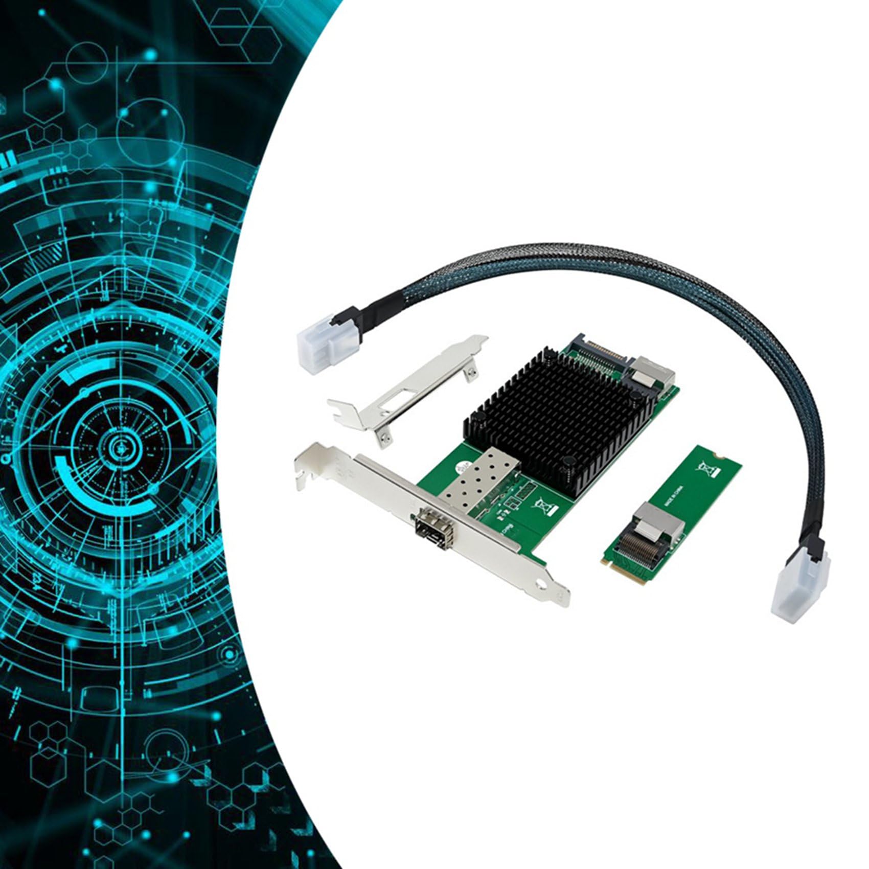 20X Carte Réseau Serveur M.2 10G M.2 M X520-DA1 10G + Fibre Optique Carte Réseau Serveur Informatique Industriel Puce JL82599EN