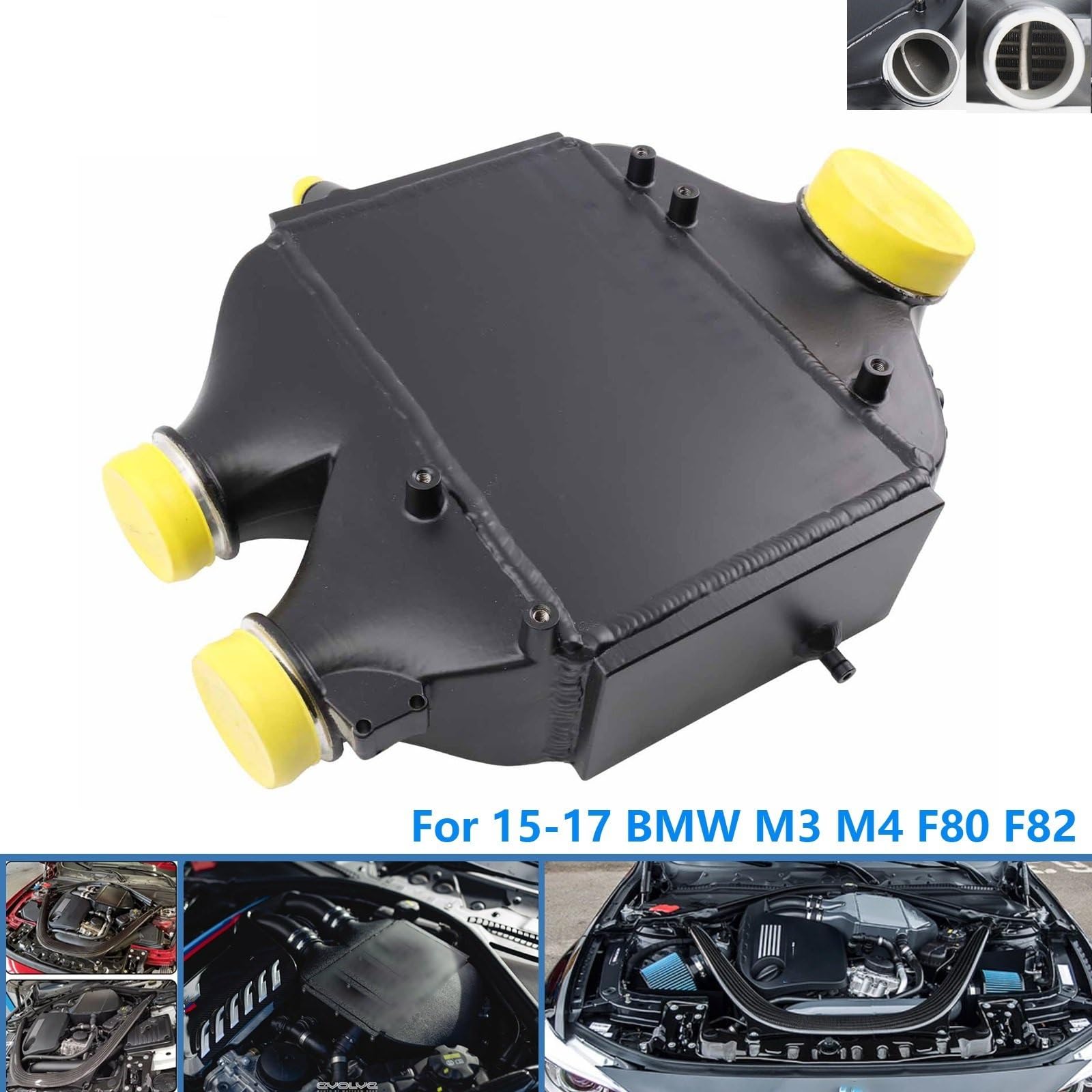 Intercooler do turbiny Dla F80/F82/F83/F87 3.0L Turbo pasuje do M3/M4/M2 2015-2021 S55 górny uchwyt Intercooler dwuprzepustowy chłodnica ciecz-powietrze Intercooler samochodowy