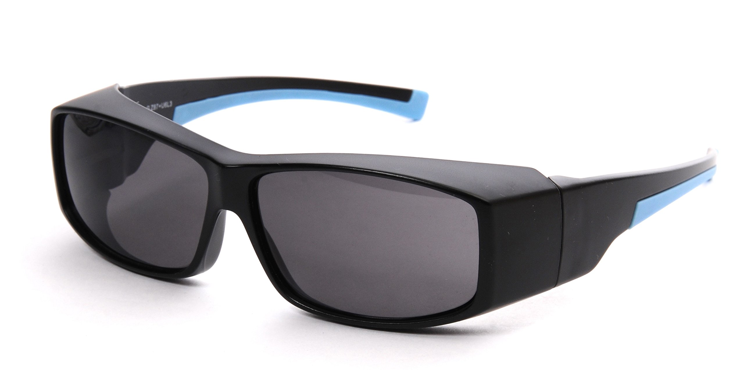 Galeton SpekZ® - Lentes antiarañazos para gafas de seguridad con templos de goma, marco negro