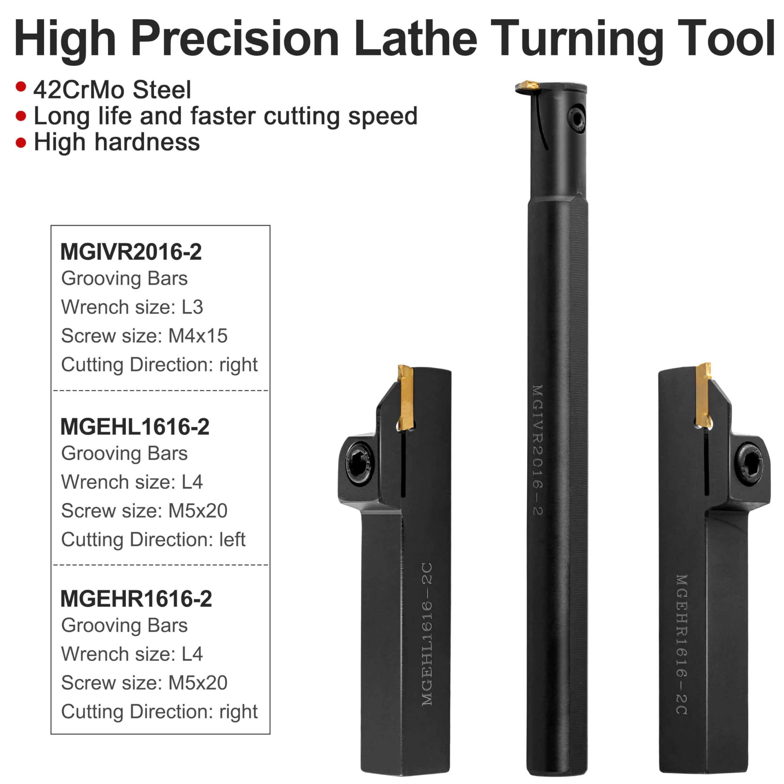 Suporte Ferramenta Corte Ranhura Torno - Haste 3/8 Com 10 Inserções
