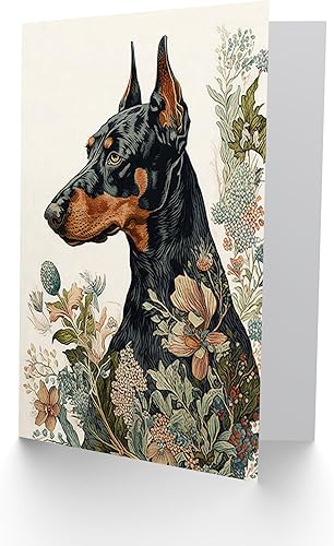 Miniatura 7 de Artery8 Border Collie Dog in Wildflower Field - Tarjeta de felicitación sellada para cumpleaños, diseño moderno, con sobre en blanco en el interior