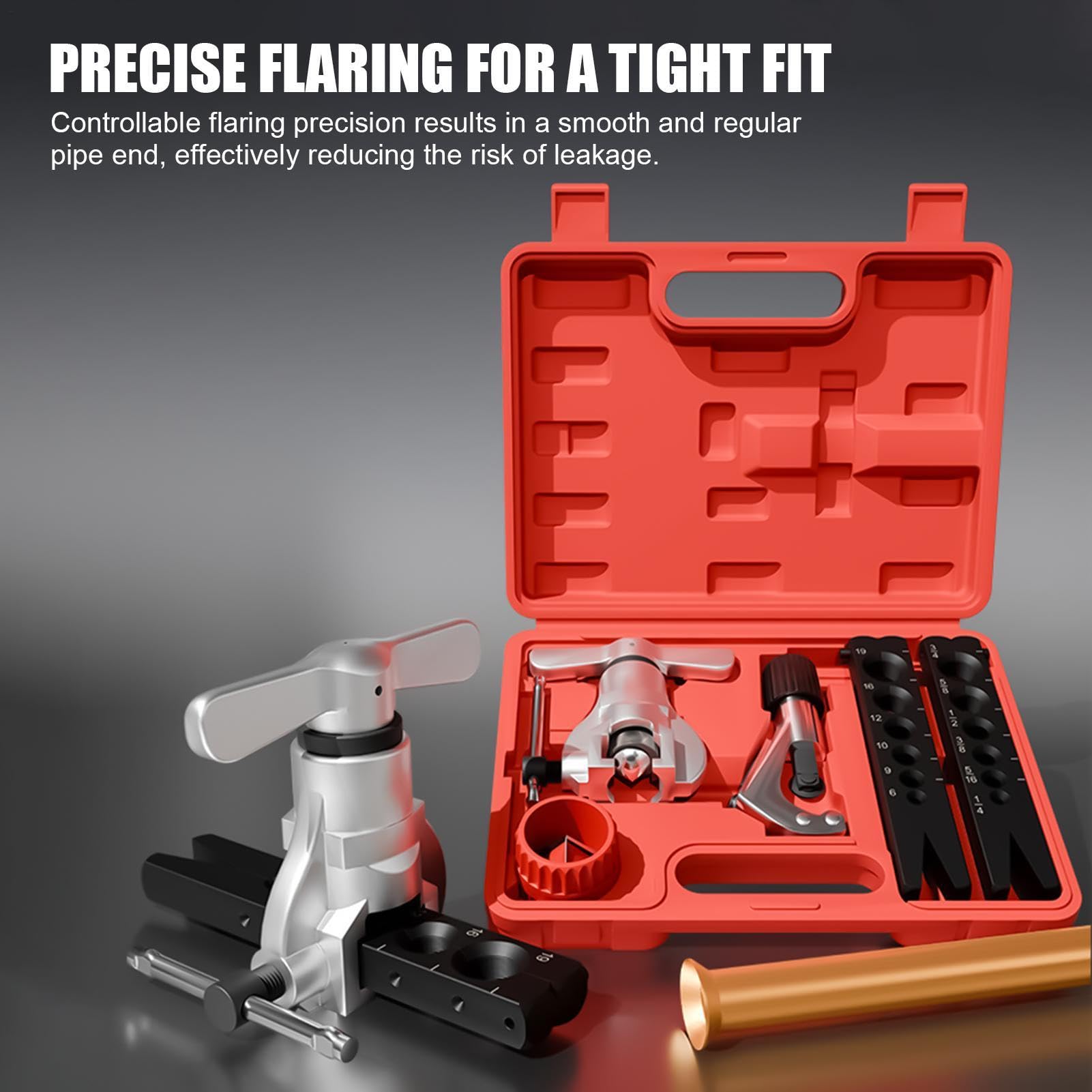 Kit Abocardador Tubería Freno Set De Reparación Y Mantenimiento De Líneas Y | Kit De Abocardado Doble para Automóviles Camiones Sedanes Taller Hogar Garaje Industria y en Ext