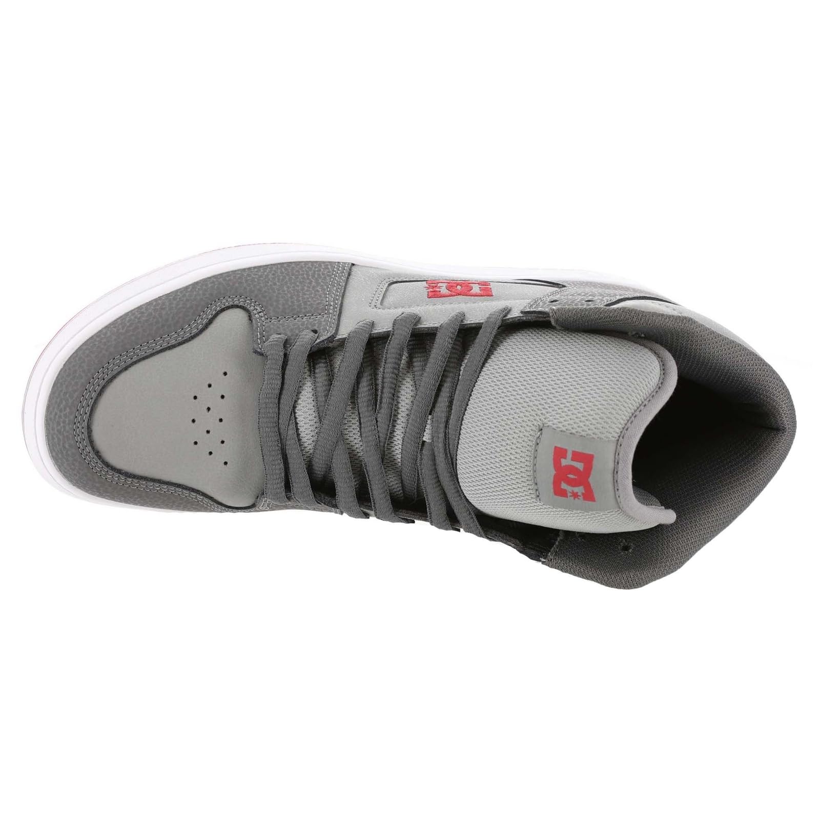 DC Men's Manteca 4 Hi High Top Casual Skate Shoe Sneaker, White/Grey/Orange, 10