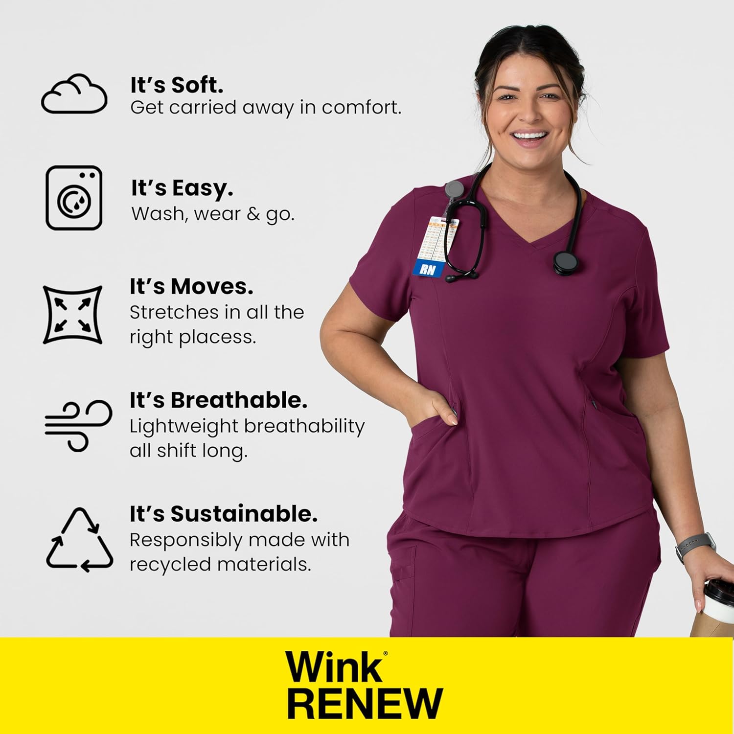 WonderWink Womens Renew Women's Jogger Scrub Pant - Image 8