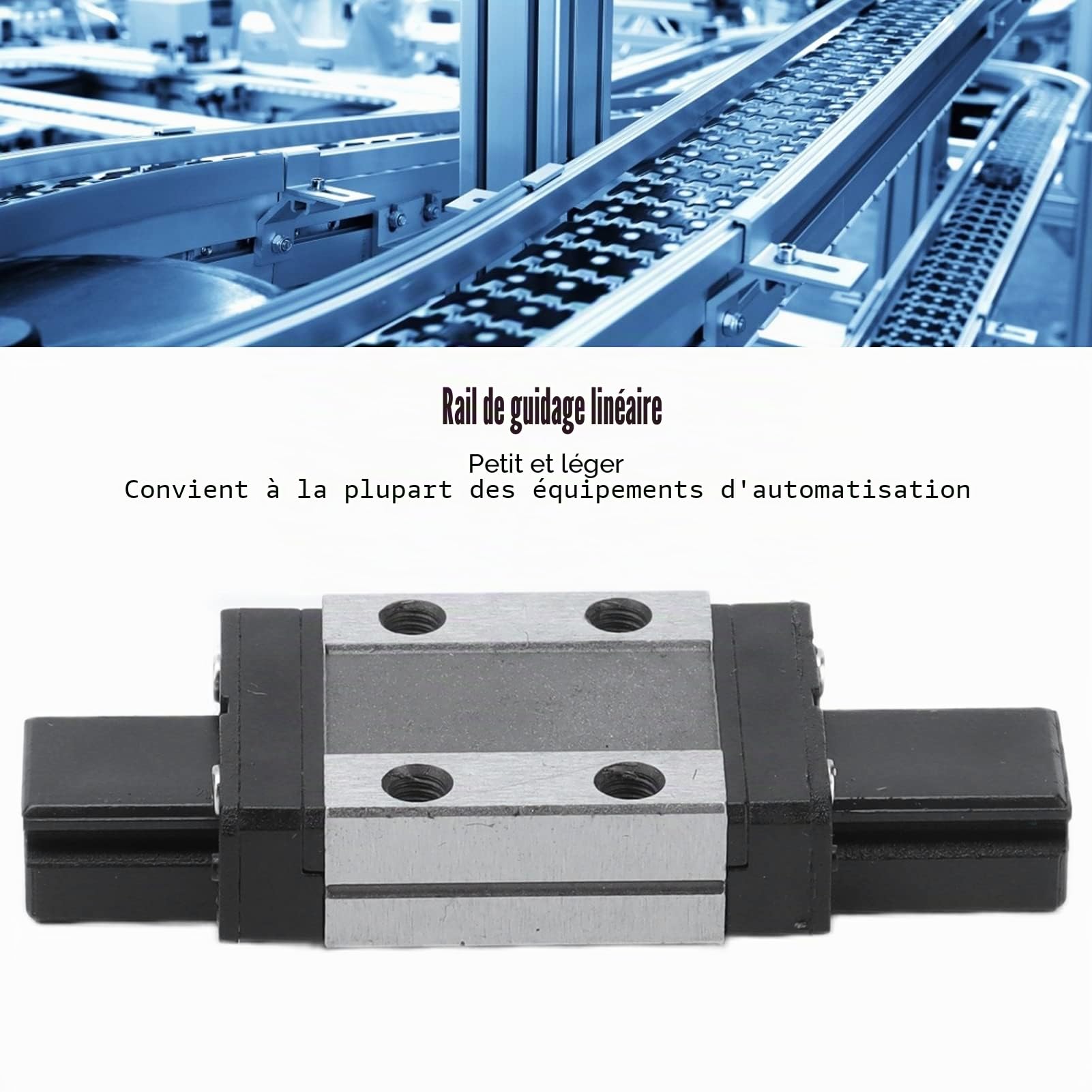 Roulements de Rails Linéaires, Mini Rail de Guidage Linéaire Haute Précision pour Imprimante 3D et Machine CNC, Guides de Mouvement Linéaire (MGN9C)