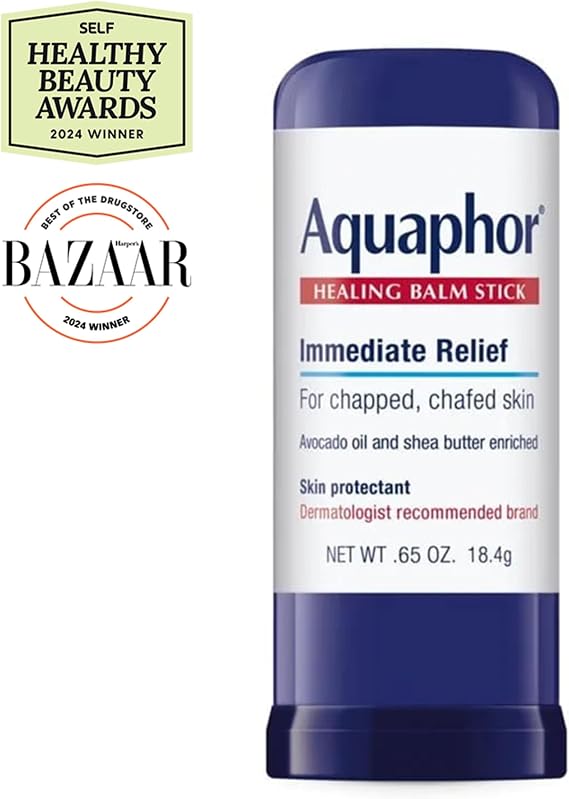 Aquaphor Healing Balm Stick, Skin Protectant with Avocado Oil and Shea Butter, 0.65 Oz Stick
