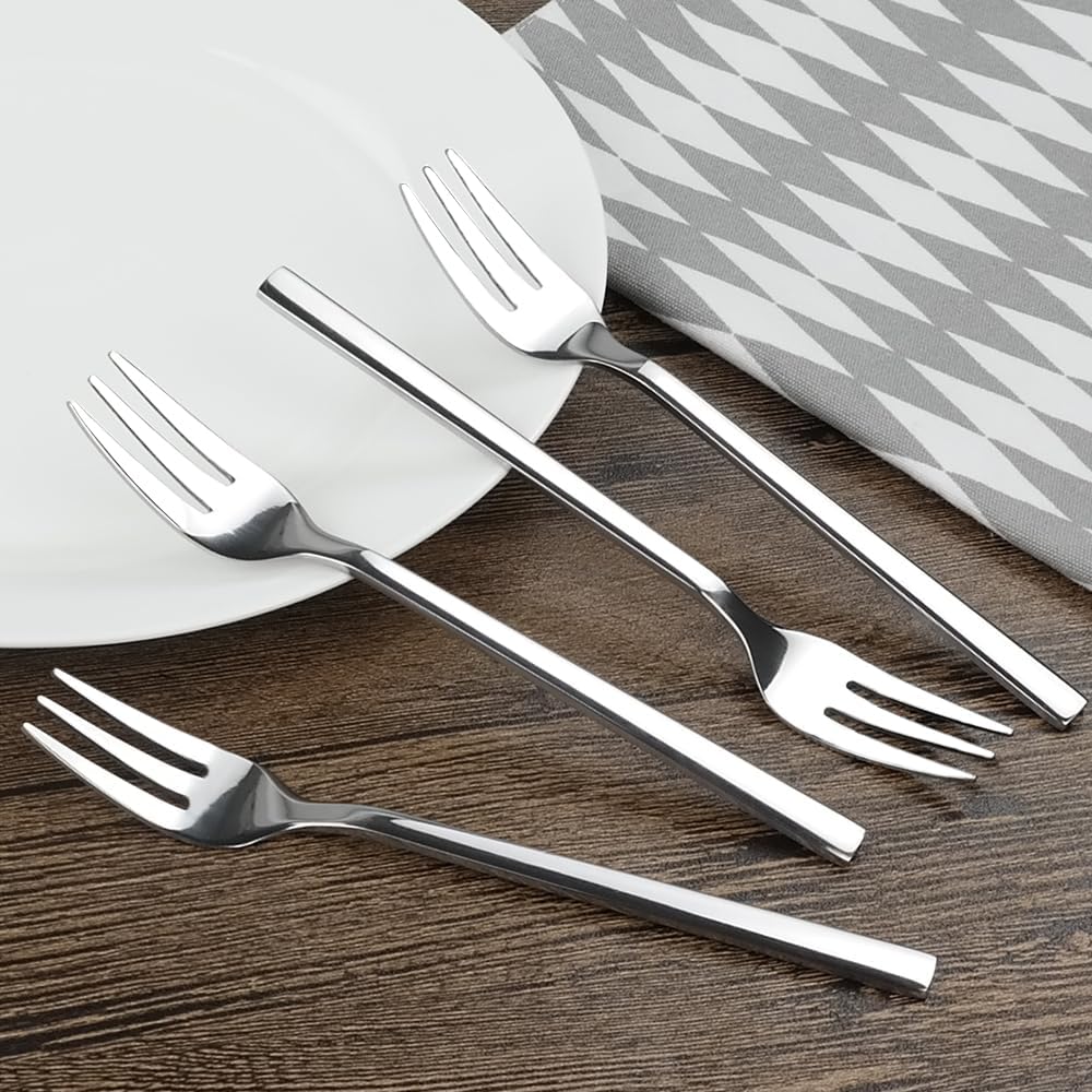 Stainless Steel Tasting Appetizer Forks, 6.1 Inches, 12 Pieces