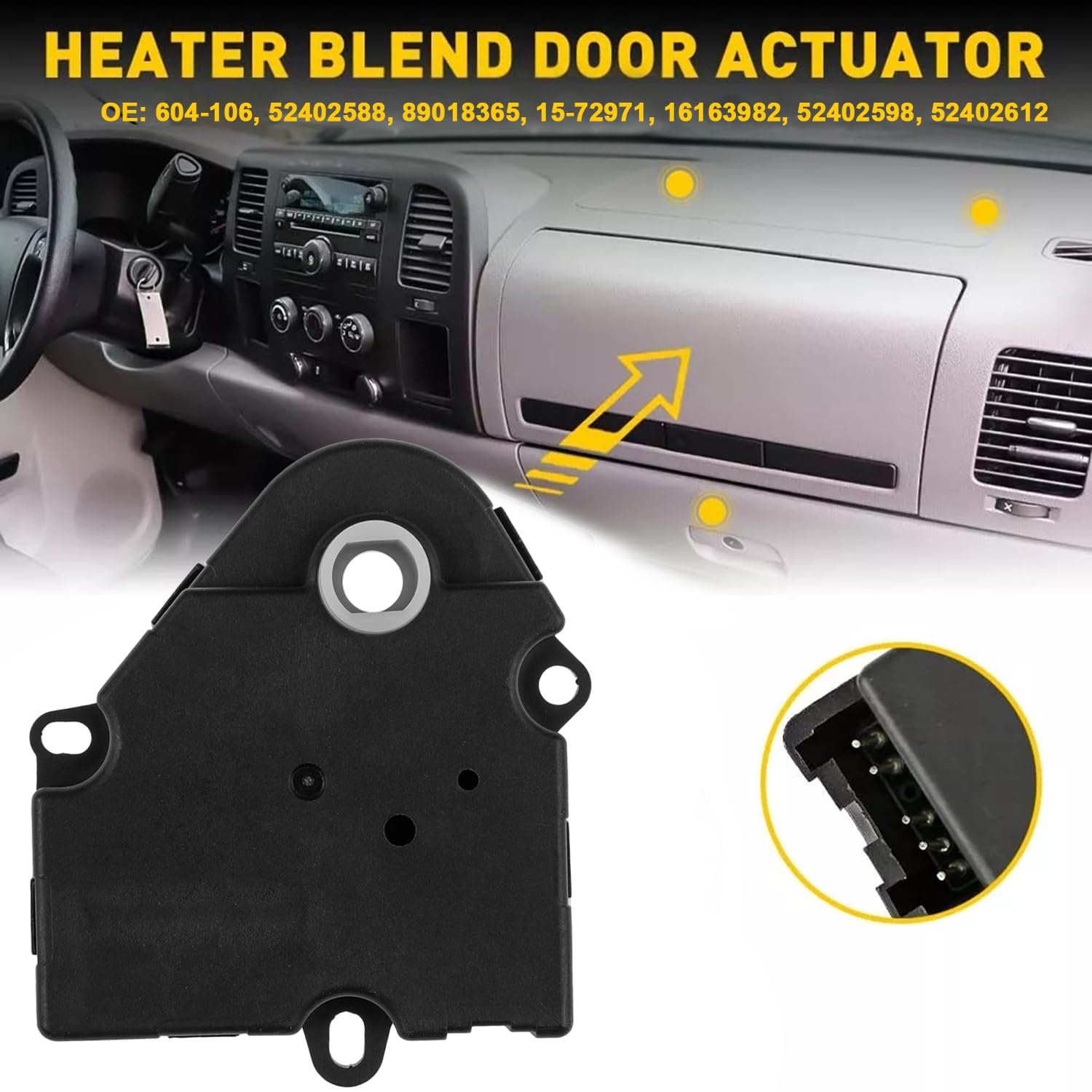 Snapklik.com : HVAC Heater Blend Air Door Control Actuator For ...