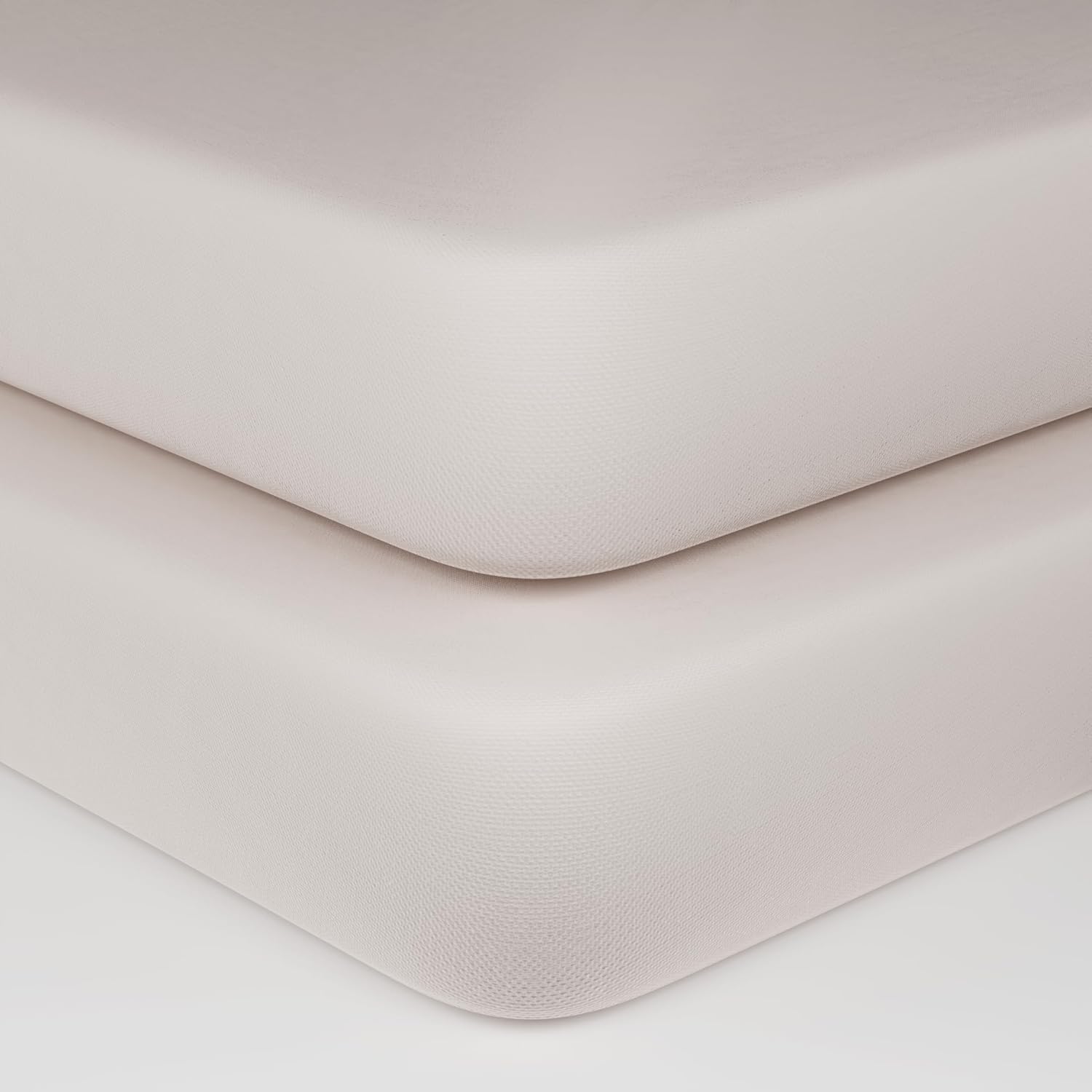 Organic Cotton Fitted Crib Sheets - 100% GOTS Certified Organic Cotton, All-Natural, Dye-Free, Unbleached, Toxic-Free & Breathable Baby Crib Sheets for Standard Crib Mattresses (2 Pack)