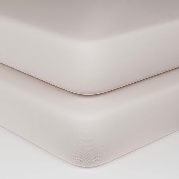 Organic Cotton Fitted Crib Sheets - 100% GOTS Certified Organic Cotton, All-Natural, Dye-Free, Unbleached, Toxic-Free & Breathable Baby Crib Sheets for Standard Crib Mattresses 2 Pack