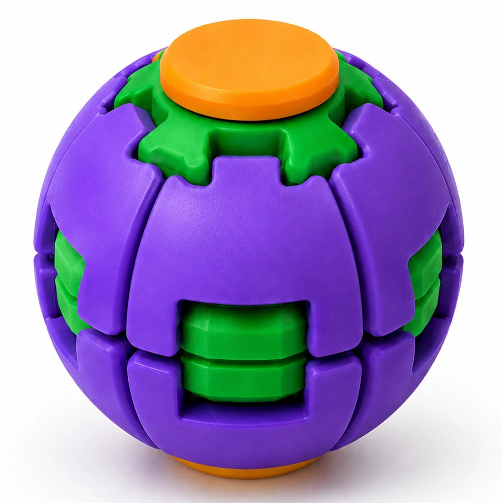 Violet Fidget Ball Spinner Ball, 3D Printed Push & Spin Stress Relief