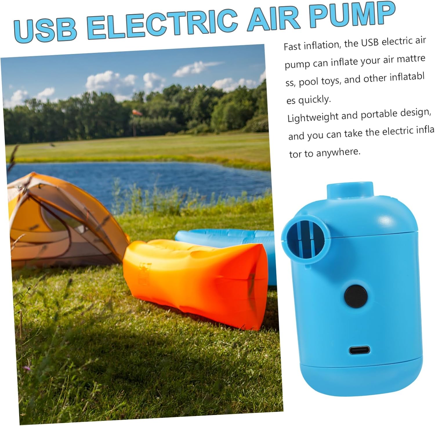 Portable Inflator Pump Car Air Tiny Portable Air Pump Aquarium Portable Balloon Inflator Pump for