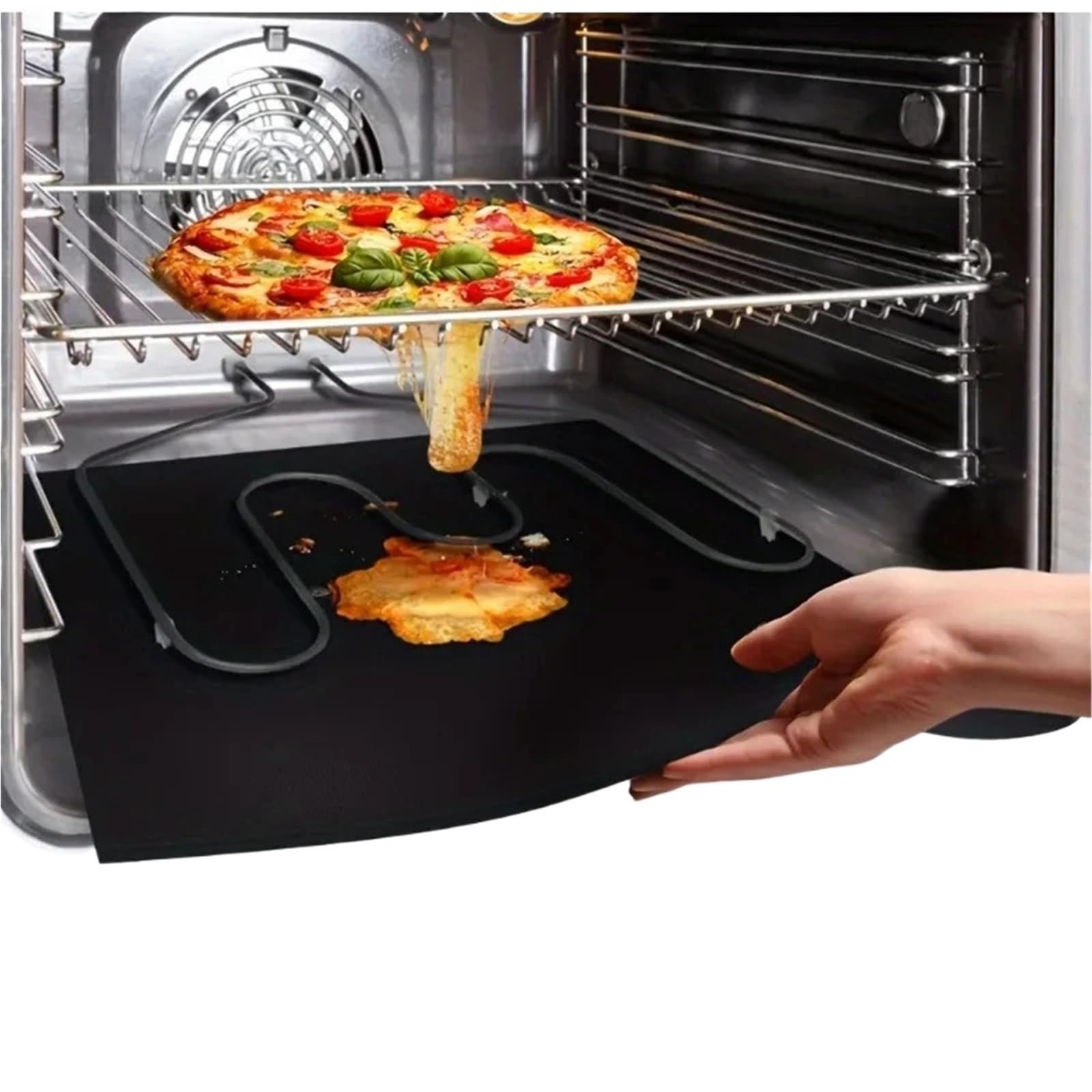 Ofen Liners für den Boden des Ofens BBQ-Grillmatte, antihaftbeschichtet | Hick Pad Ofeneinlagen, Backmatten, leicht zu reinigende Küche, Outdoor-Grillwerkzeug(40X60cm-5pcs Box Set)