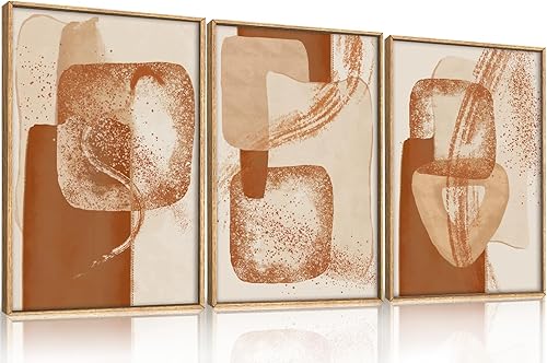 Miniatura 54 de Juego de Arte de Pared de Lienzo Enmarcado de Montaña del Bosque, Pintura de Pared de Cresta Abstracta, Decoración de Pared de Paisaje de Puesta de