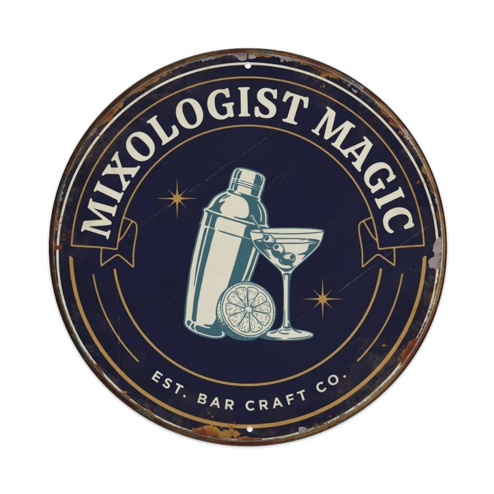 Mixologist Magic Metal Tin Sign Plaque