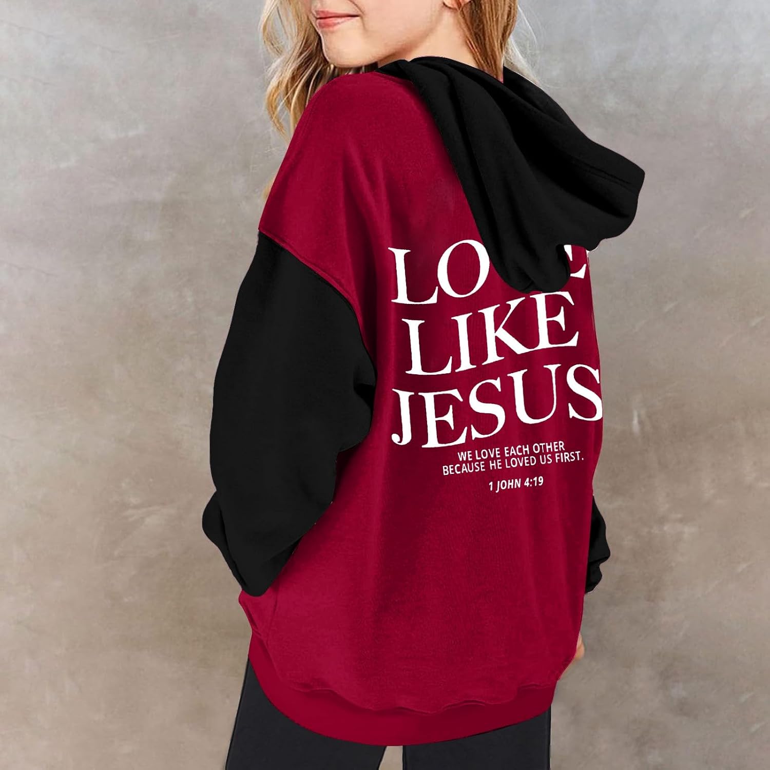 Girls Sweatshirt with Hood Sweatpants Set Outfits 2 Piece Hooded Sets Fall Kids Trust In The Lord Long Sleeve Joggers