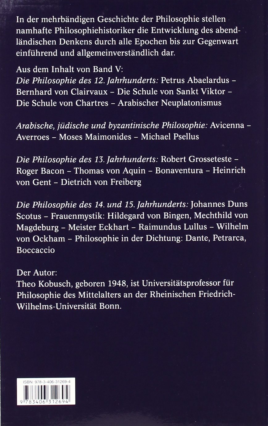Geschichte der Philosophie Bd. 5: Die Philosophie des Hoch- und Spätmittelalters
