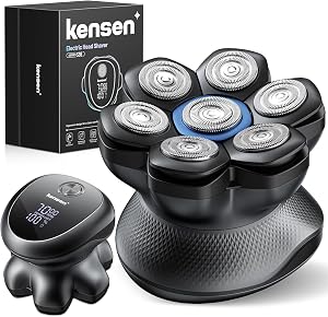 kensen Head Shaver for Bald Men - 2026 New Dual Speed Bald Head Shaver, Waterproof Electric Razor with 7D Floating Heads, Magnetic Detachable Blades, Easy to Clean, Long Battery Life, Gifts for Men