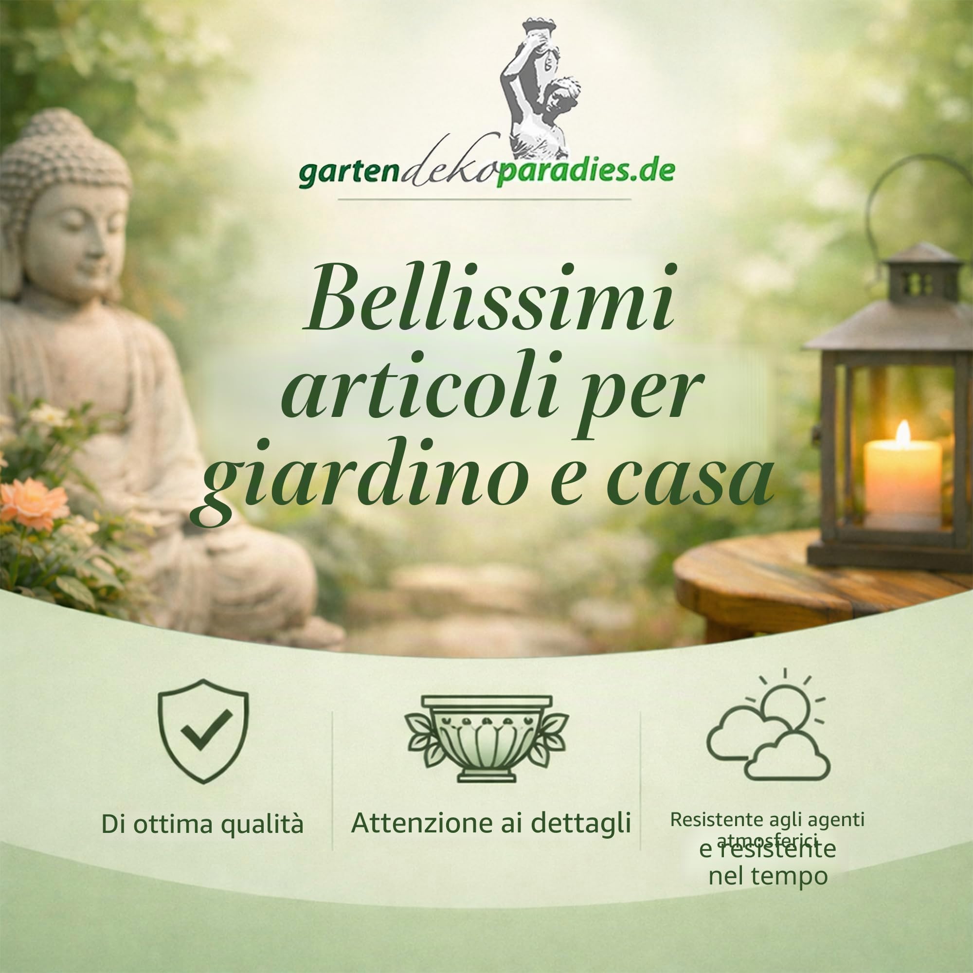 gartendekoparadies.de Statua da giardino Ragazzo con vaso, altezza 40 cm, vaso per piante in pietra refrattaria resistente al gelo, decorazione da giardino in grigio