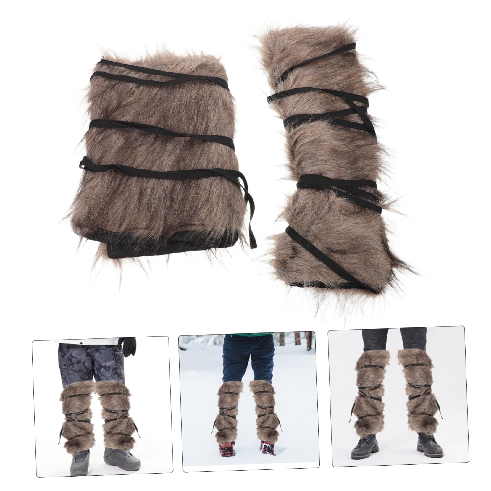 SHERCHPRY Scaldamuscoli Vichinghi Cosplay Medievali Regolabili in Pelliccia Sintetica Accessori Vintage per Costume Rinascimentale per Feste e Invernali
