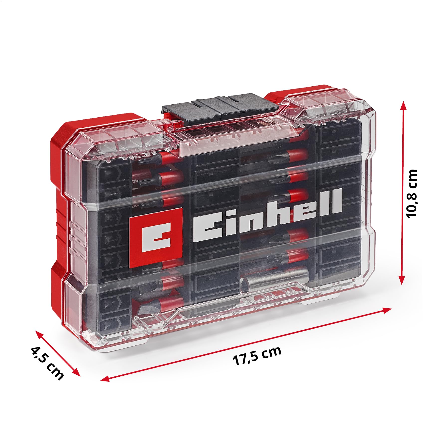 Einhell M-CASE 38 pièces impact-Bit Set 25 mm 50 mm 90 mm douilles 6 pans porte-embout 60 mm boîte rangement