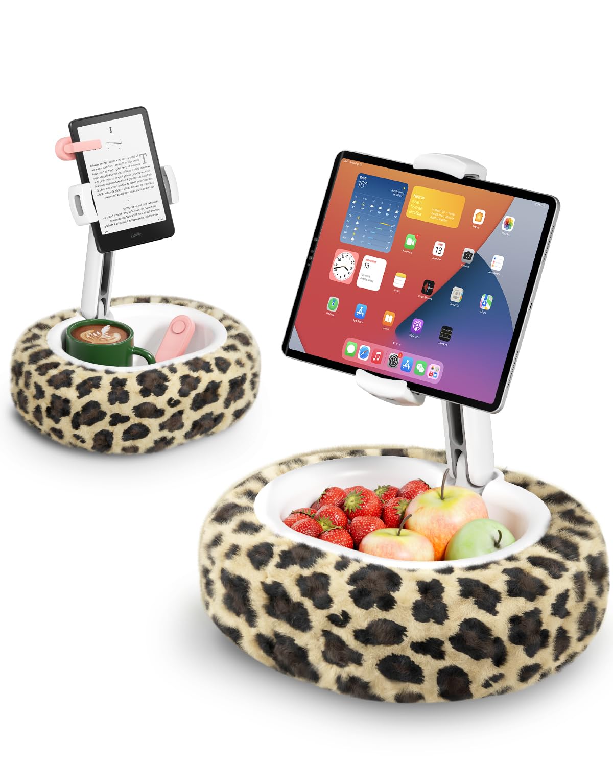 SupeDesk Tablet Halterung Bett,Kindle Halterung Kissen,iPad Ständer,kompatibel mit 4–11" Geräten,Handyhalterung,Kindle Halter für Sofa,Schoß,Bett, zum Lesen und Videoschauen, kuschelig weich & bequem