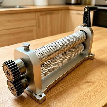 Manual Beeswax Comb Foundation Roller Mill Machine,280mm Bee Wax Sheet Roller Mills Machine, Aluminum Alloy Honeycombs Printing Stamper, for Beekeeping Hive 4.9mm