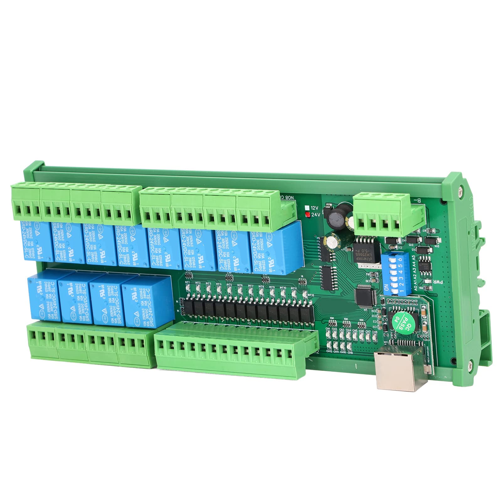 Oumefar Moduł Przełącznika Przekaźnikowego Kompaktowy, Wysokowydajny Kontroler IP Ethernet do Automatyki Przemysłowej 24V