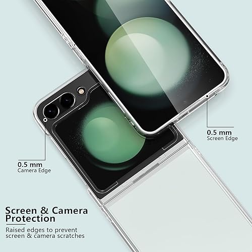 Miniatura 4 de Para Samsung Galaxy Z Flip 5 Caso, Fundas protectoras delgadas transparentes para teléfono, funda transparente a prueba de golpes para Z Flip5