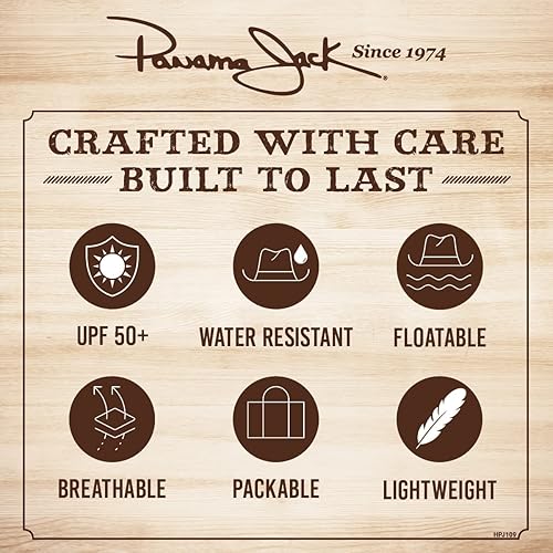 Miniatura 3 de Panama Jack Boonie - Sombrero de pesca con cubo, ligero, plegable, protección solar UPF (SPF) 50+, ala flotante de 3 pulgadas