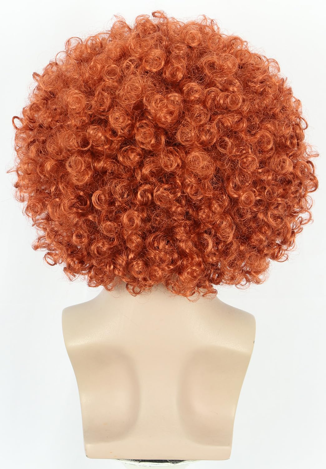 karlery Men Women Afro 70s 80s Short Curly Orange Rocker Party Wig California Halloween Costume Cosplay Wig - Image 4