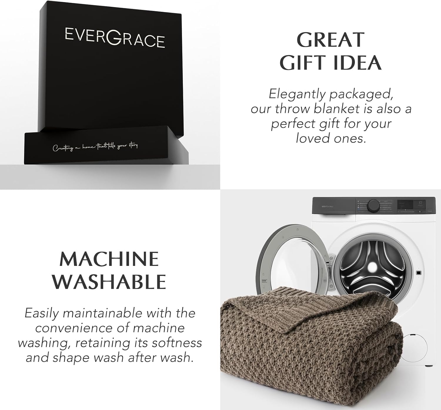 EVERGRACEHOME Chunky Chenille Knit Throw Blanket for Couch, Soft Luxurious Moss Stitch Blankets for Bed, Cozy Decorative Farmhouse Knitted Throws for Sofa, Mocha Brown, 60" x 80" - Image 9