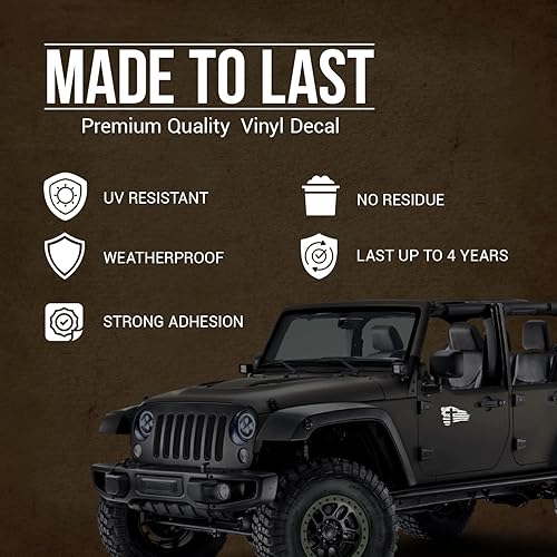 Miniatura 4 de GRITKULTURE - Calcomanía de vinilo con bandera estadounidense y cruz para autos, camiones y laptops cristianos de EE. UU., Jesús Cristo, calcomanía