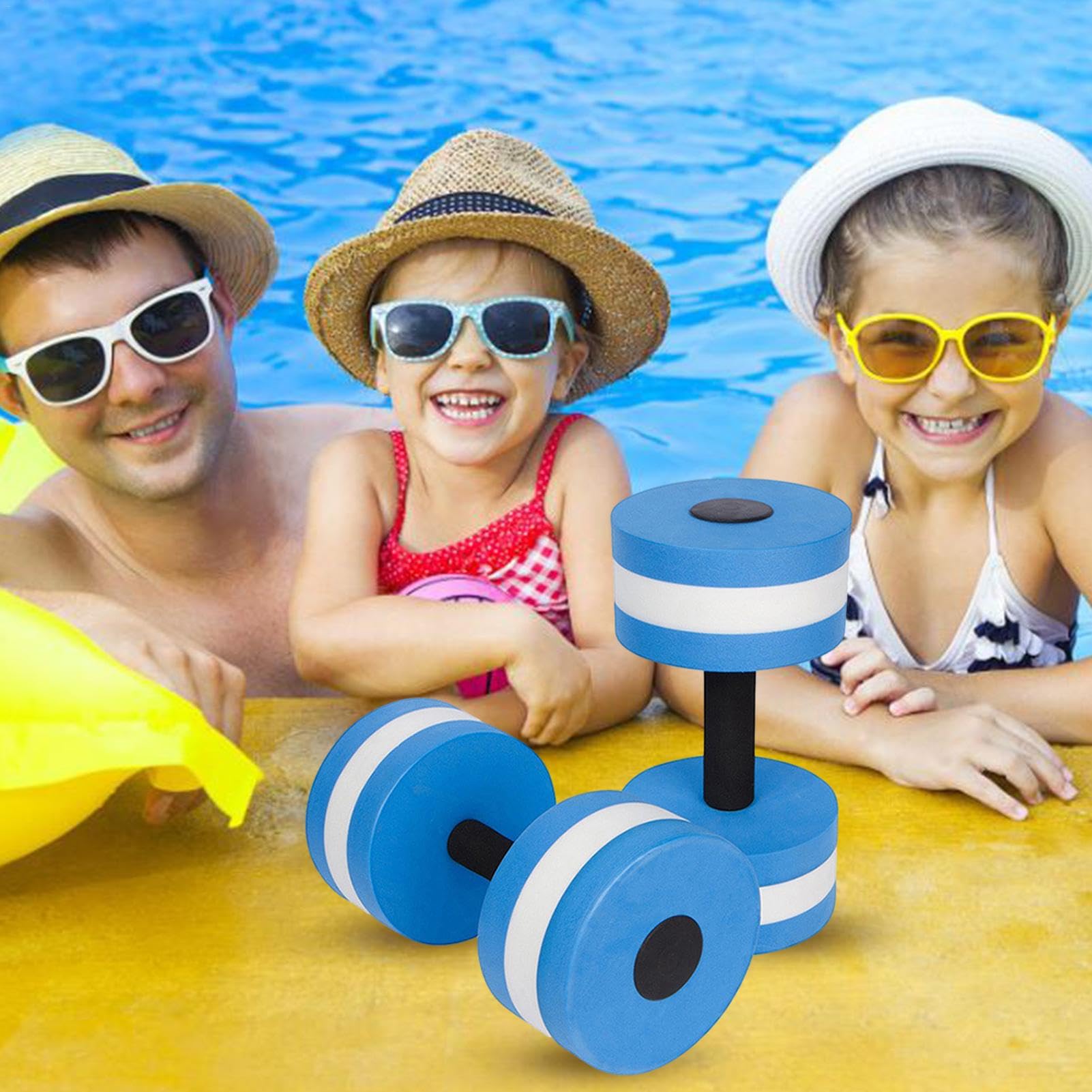 Aqua Manubri per acqua Aerobics Dumbbells Pesi per acqua, per esercizi acquatici, per aerobici, per la perdita di peso