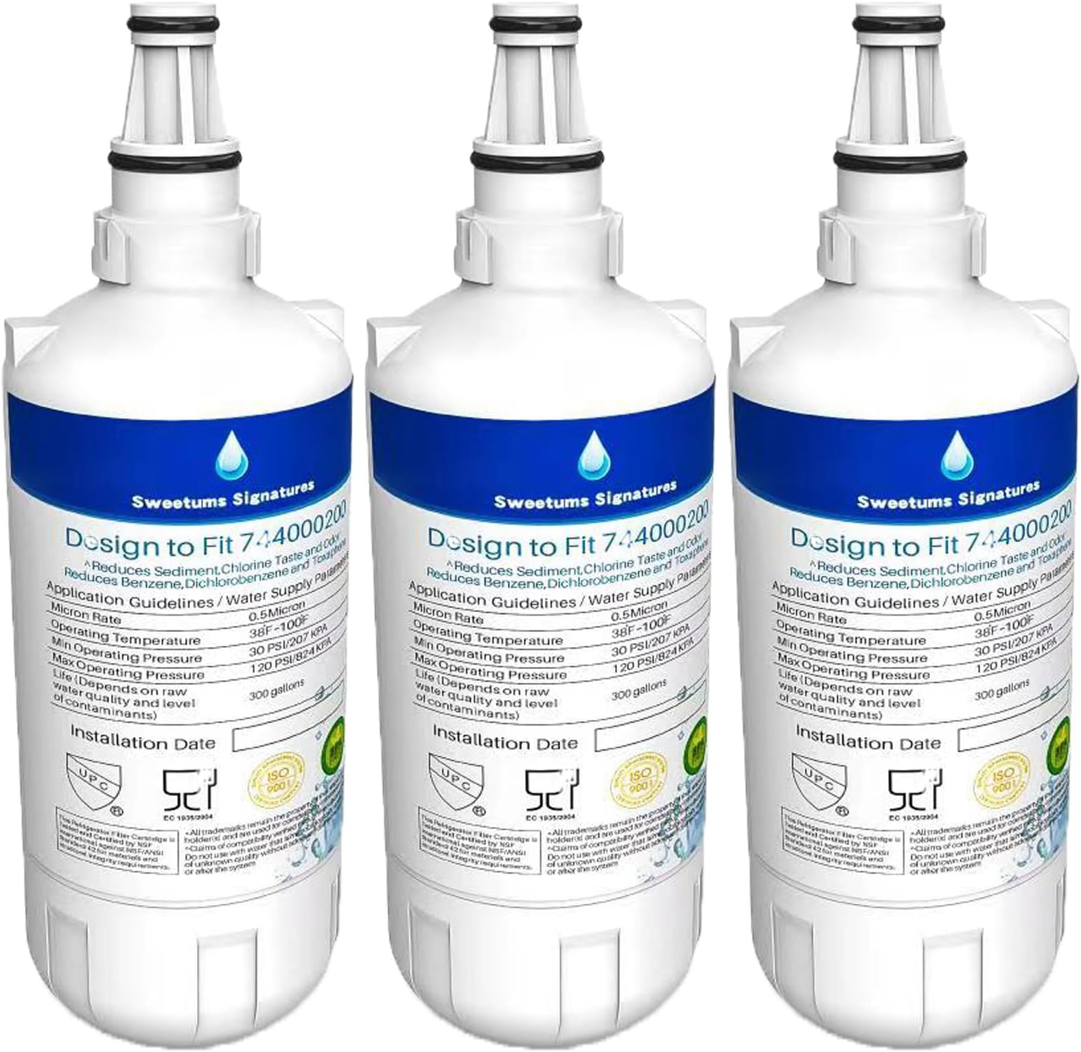 Sweetums Signatures Filter Replacement for Liebherr 7440000 7440002 744000200 Refrigerator Water Filter (2 Pack)