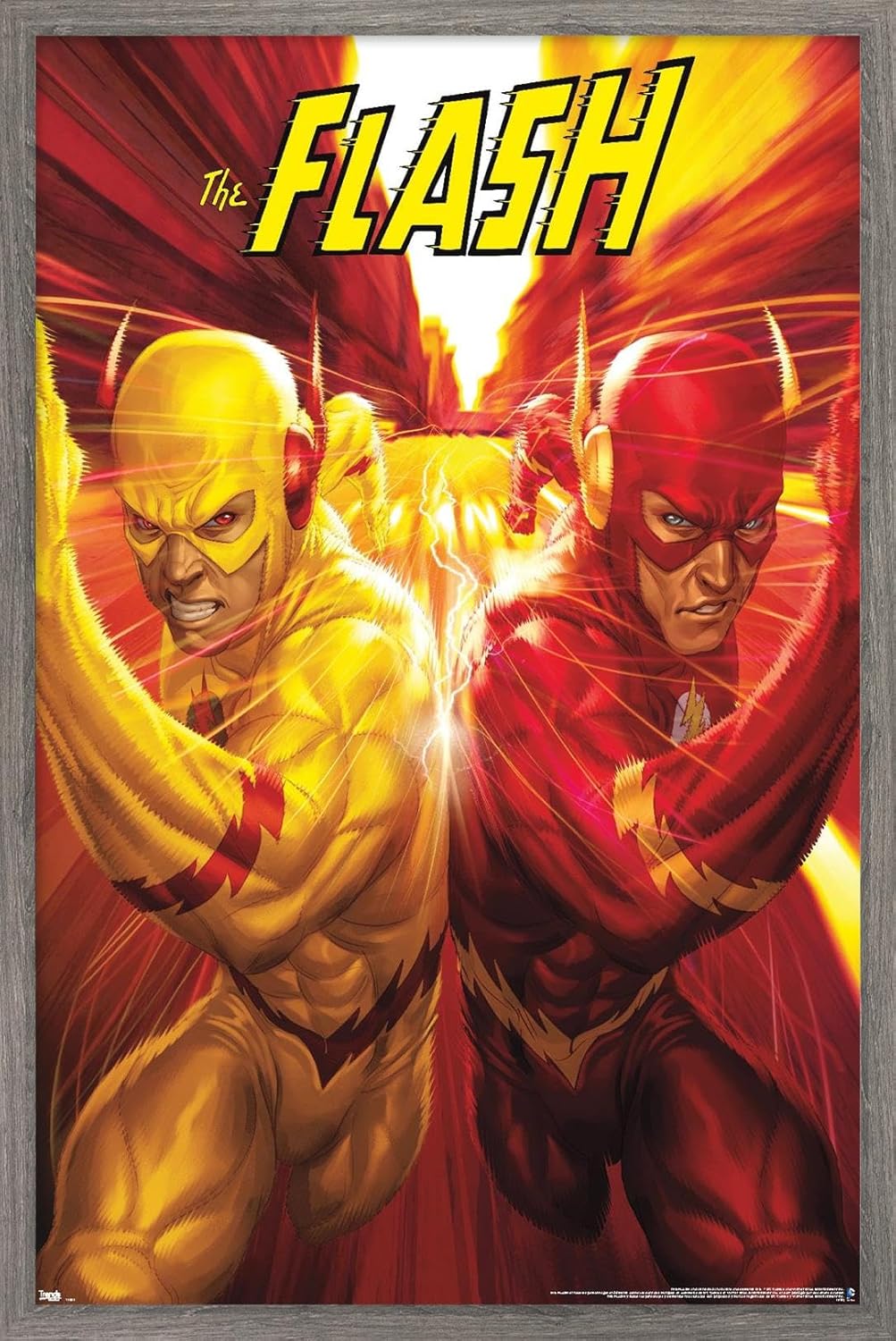 Trends International DC Comics - The Flash and The Reverse Flash - Race Wall Poster, 22.375" x 34", Black Framed Version