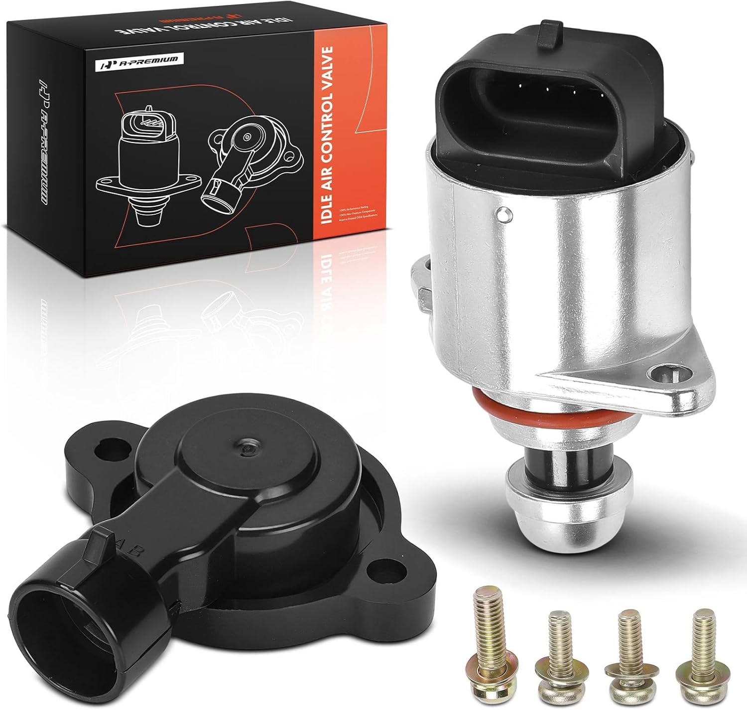 A-Premium Idle Air Control Valve IAC + Throttle Position Sensor TPS Compatible with Cadillac DeVille 2000-2005, Eldorado 2000-2002, Seville 2000-2004 & Oldsmobile Aurora 2001-2003 & Pontiac Bonneville