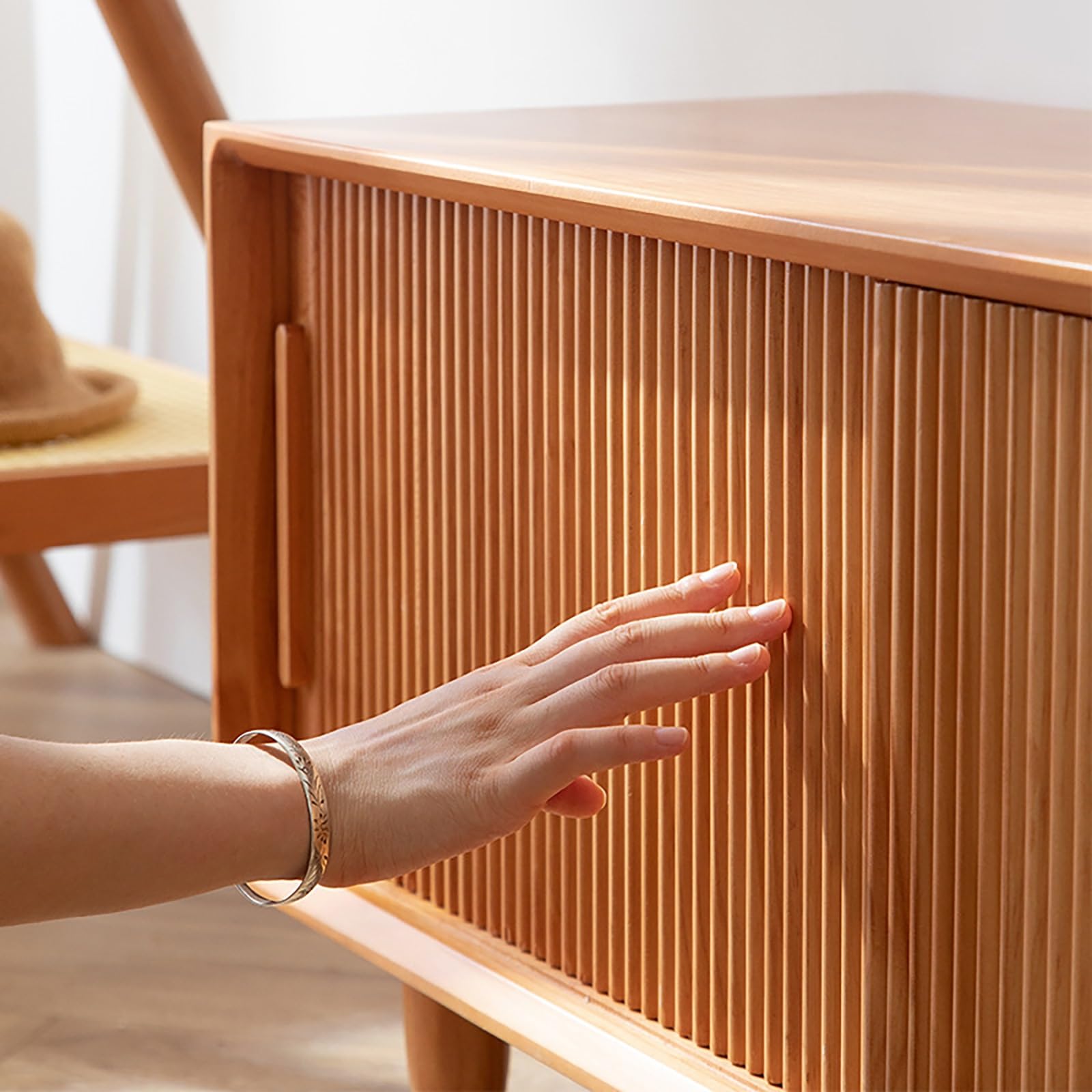 Panca Scarpiera con Contenitore, Sgabello Portaoggetti In Legno, panca scarpiera da ingresso, per Ingresso, Corridoio, 100x35x45cm(Cherry,39.3"(100cm))