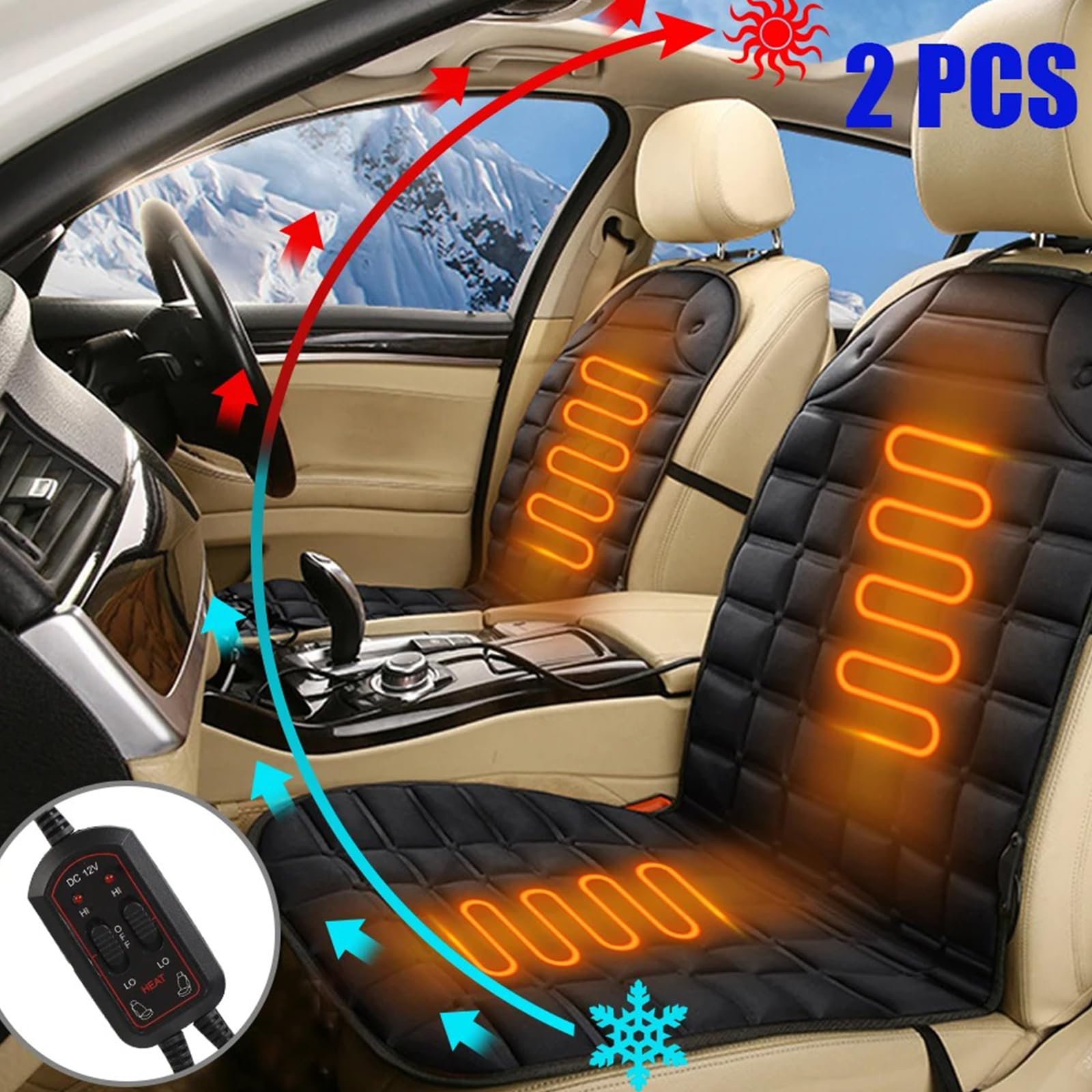 Autositzbezug 2er-Set Sitzkissen für Das Auto Warm Bequem Weich Plüs