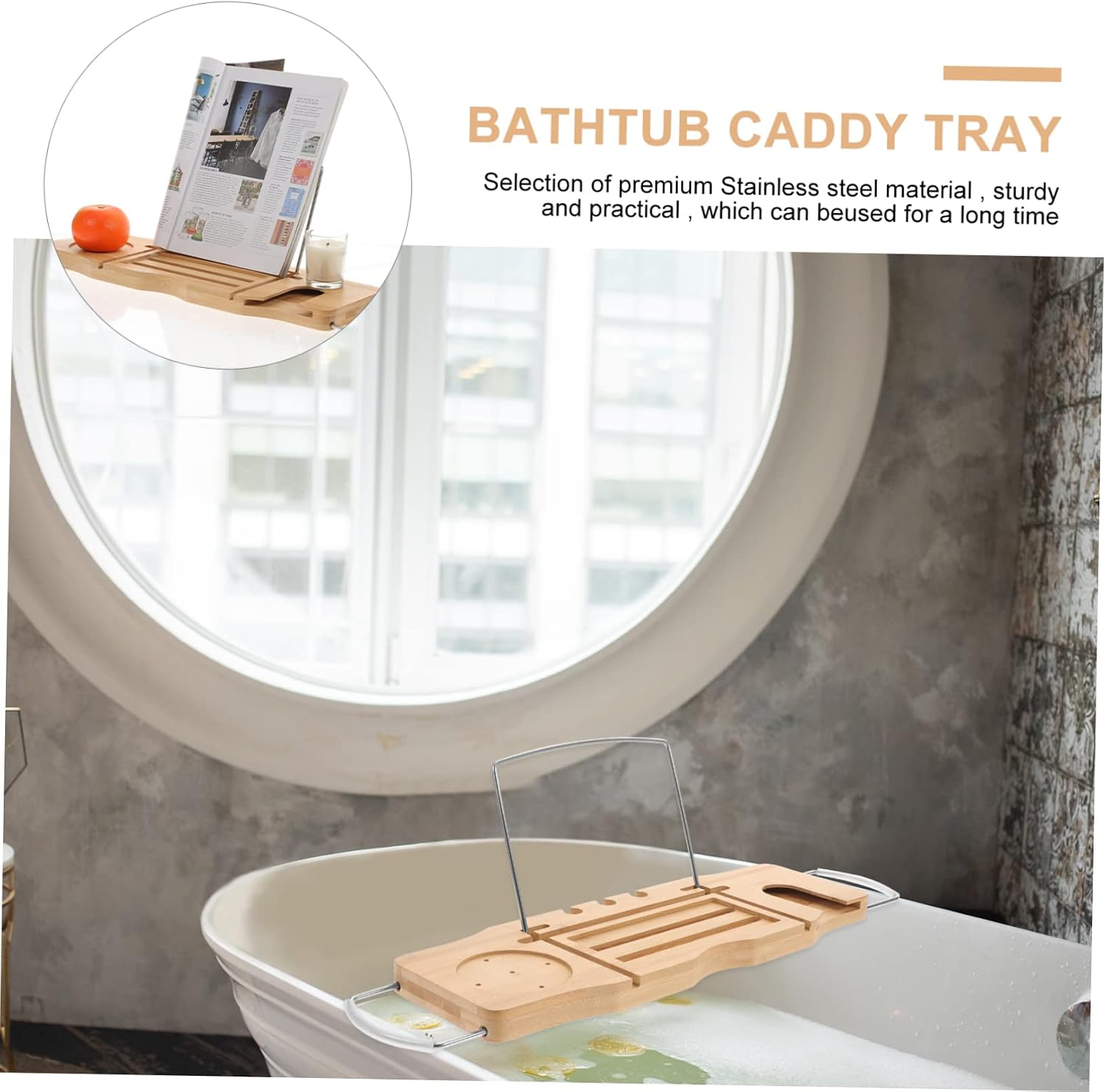 Multifunctional Bathtub Tray Expandable Bath Organizer Phone Holder for Relaxing Baths and Housewarming Fits Standard Tubs Easy to Clean