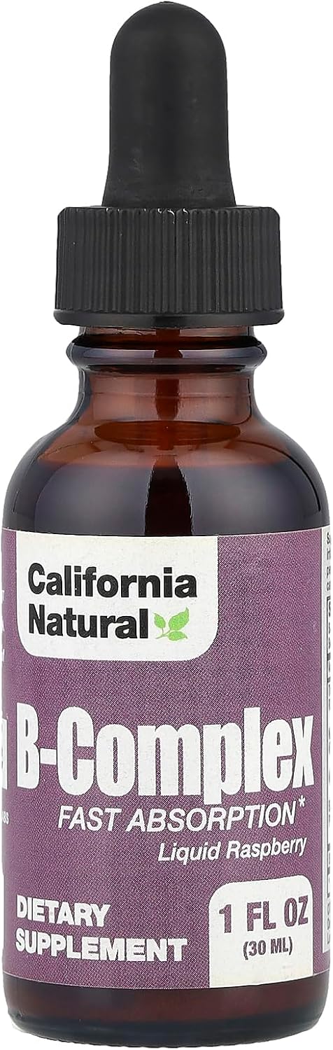 California Natural – B Complex Liquid – Liquid Sublingual – Vitamin B12, B1, B2, B3, B6 – 1 oz