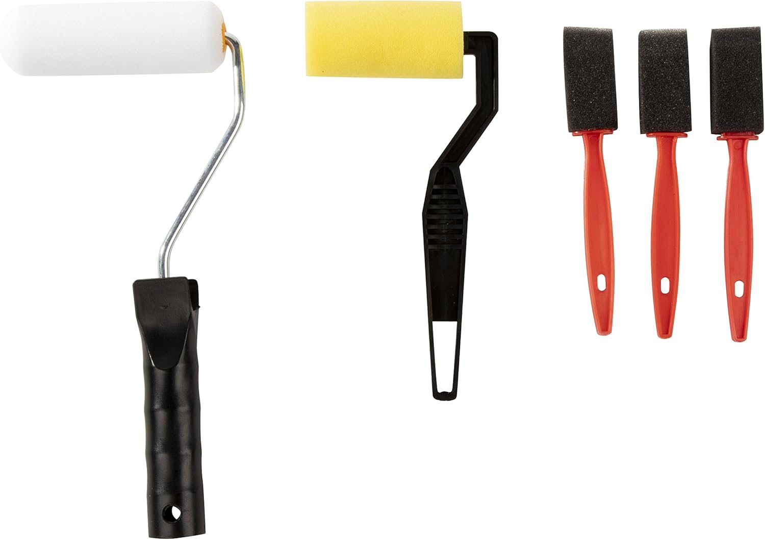 Juvale Foam Paint Brush Set - 5-Piece Sponge Paint Brush and Foam Trim Roller Set for Art, Wall, Paintings with Plastic Handle : Arts, Crafts & Sewing