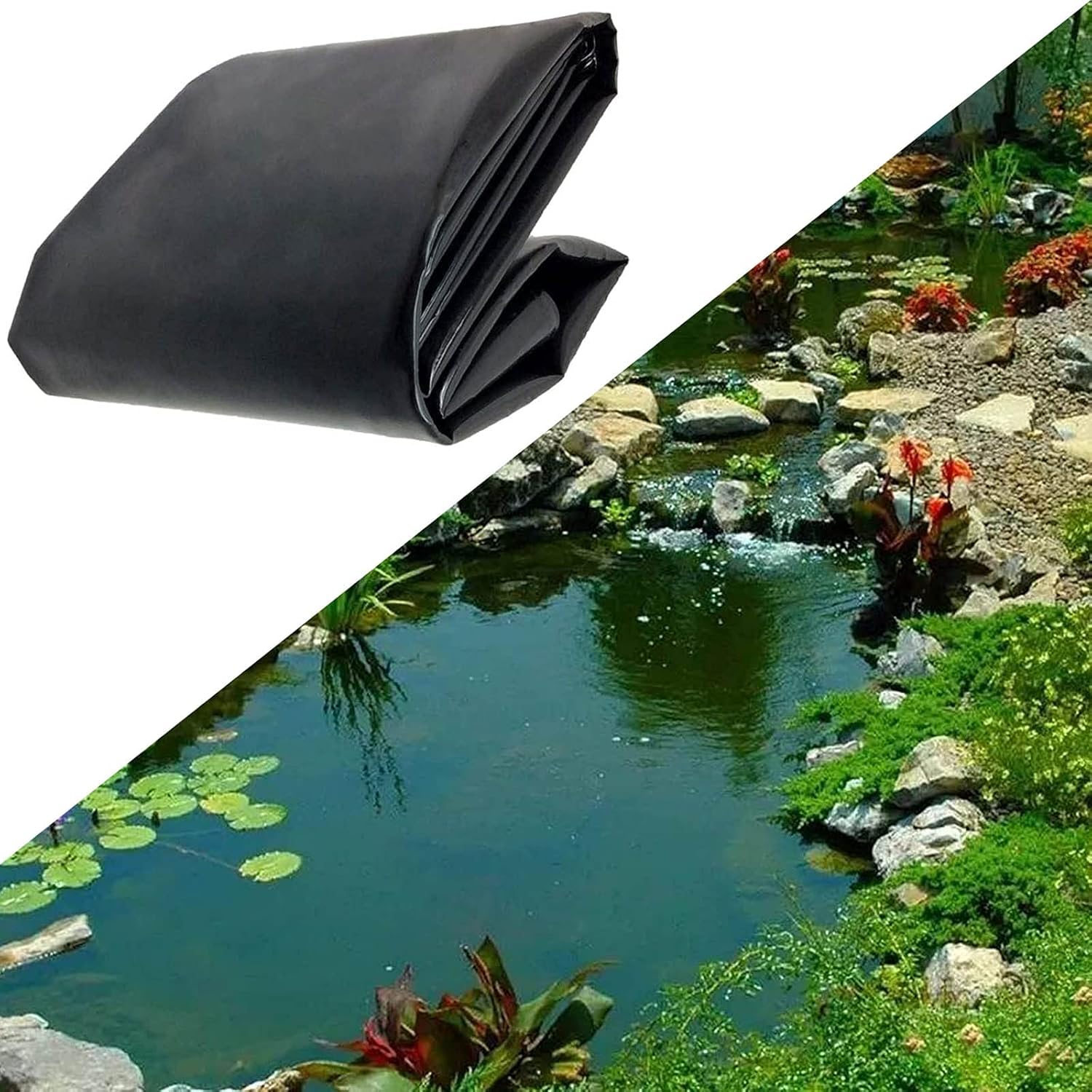 Small Pond Liner 3x3Ft/6.5x6.5Ft/10x10Ft/20x20Ft,Black