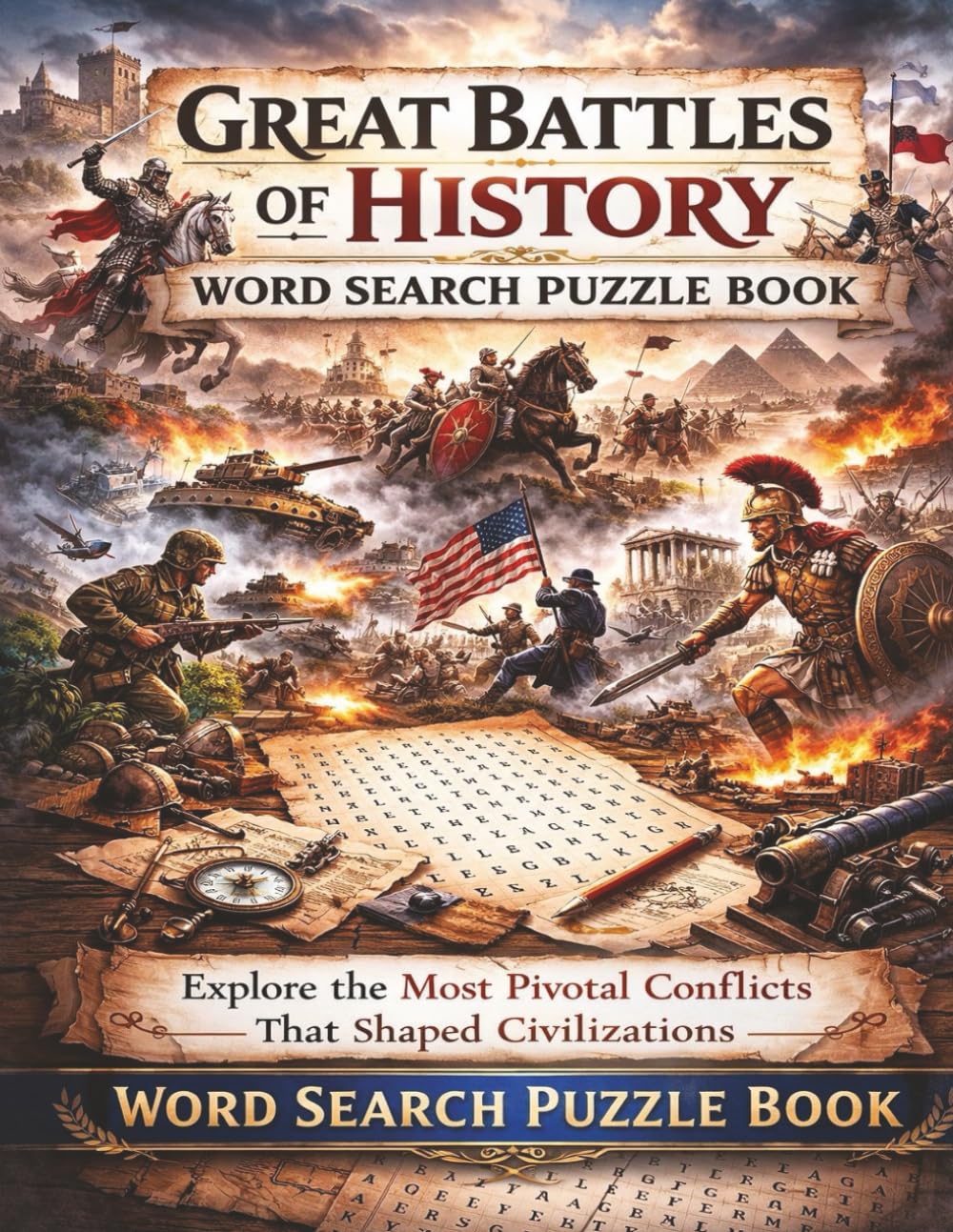 Great Battles of History Word Search Puzzle Book: Explore the most pivotal conflicts that shaped civilizations (Travel & Discovery)