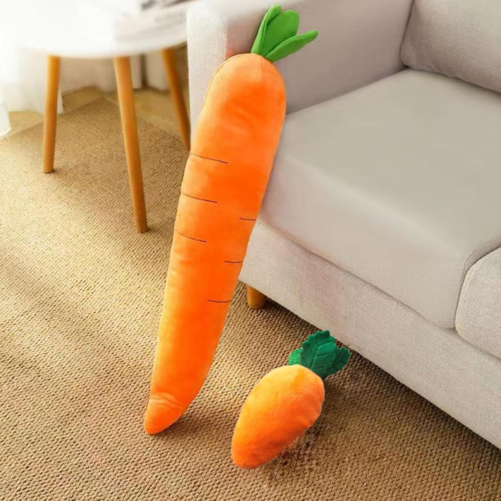 Generico Dog Toy - Carota gigante calmante per cani, carote ripiene giganti, giocattolo per animali domestici, robusto peluche multi-cigolii, per cani di taglia piccola, media e grande