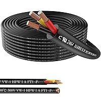 Vista 8 de Cable eléctrico de calibre 12 de 2 conductores, 50 pies de cable de PVC trenzado de bajo voltaje de 2 hilos, cable de cobre estañado 12/2, cable