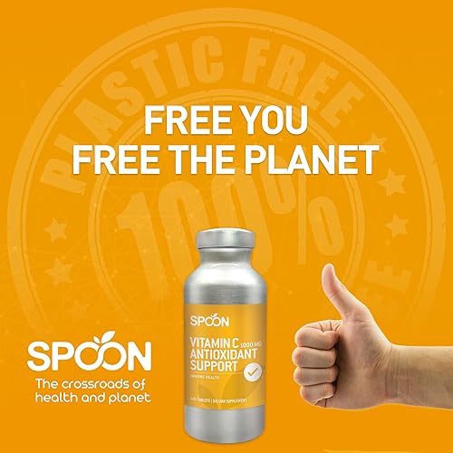 Miniatura 4 de Spoon Vitamina C 1000 mg – Apoyo antioxidante, suplemento de vitamina C inmune para adultos – Apoya la función de glóbulos blancos, producción de