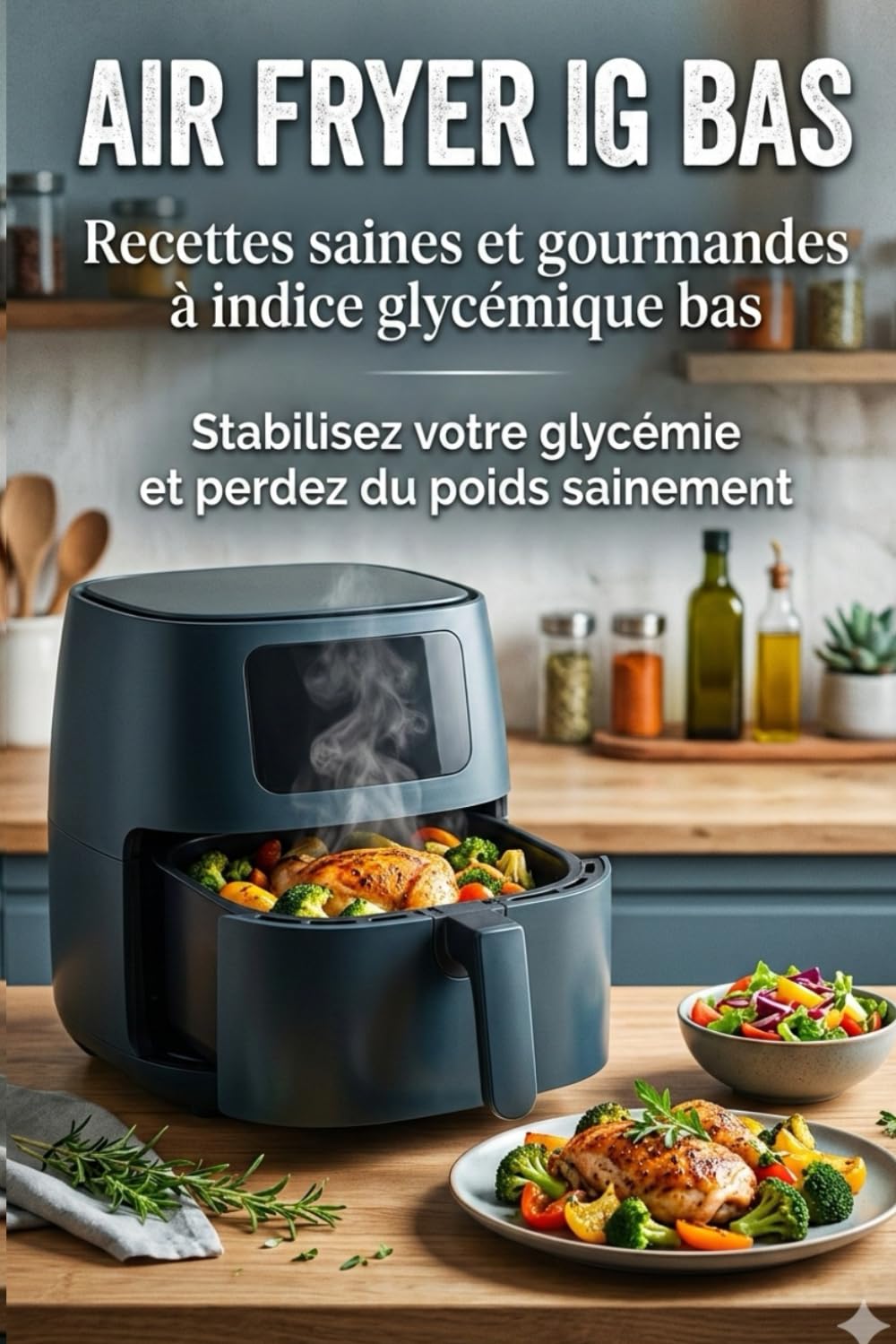 Air Fryer IG BAS. Recettes Saines et Gourmandes à Indice Glycémique Bas: Stabilisez votre glycémie et Perdez du poids sainement !
